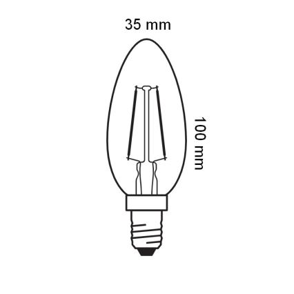 Lampadina LED a filamento Vintage E14/2,5W/230V 2400K - Osram