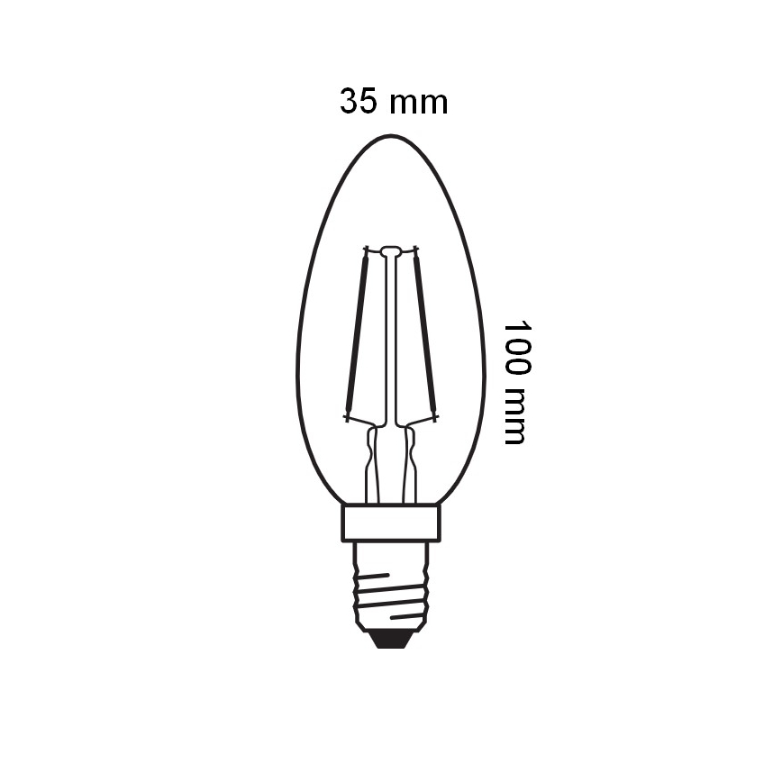 Lampadina LED a filamento Vintage E14/2,5W/230V 2400K - Osram