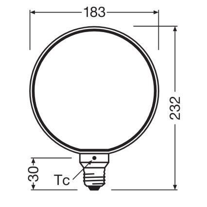 Lampadina LED dimmerabile a filamento vintage E27/4W/230V 1800K - Osram