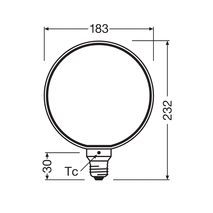 Lampadina LED dimmerabile a filamento vintage E27/4W/230V 1800K - Osram