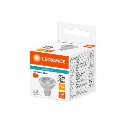 Lampadina LED a riflettore PAR16 GU10/4,5W/230V 2700K 36° - Ledvance