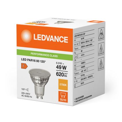 Lampadina LED a riflettore PAR16 GU10/6,9W/230V 2700K 120° - Ledvance