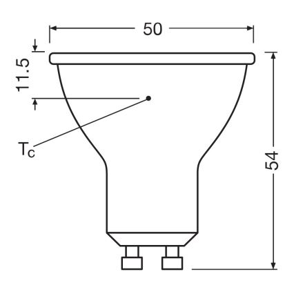 Lampadina LED a riflettore PAR16 GU10/6,9W/230V 2700K 120° - Ledvance