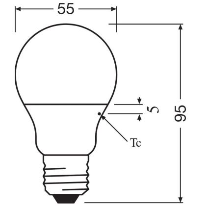 Lampadina LED A40 E27/4,9W/230V 2700K - Osram