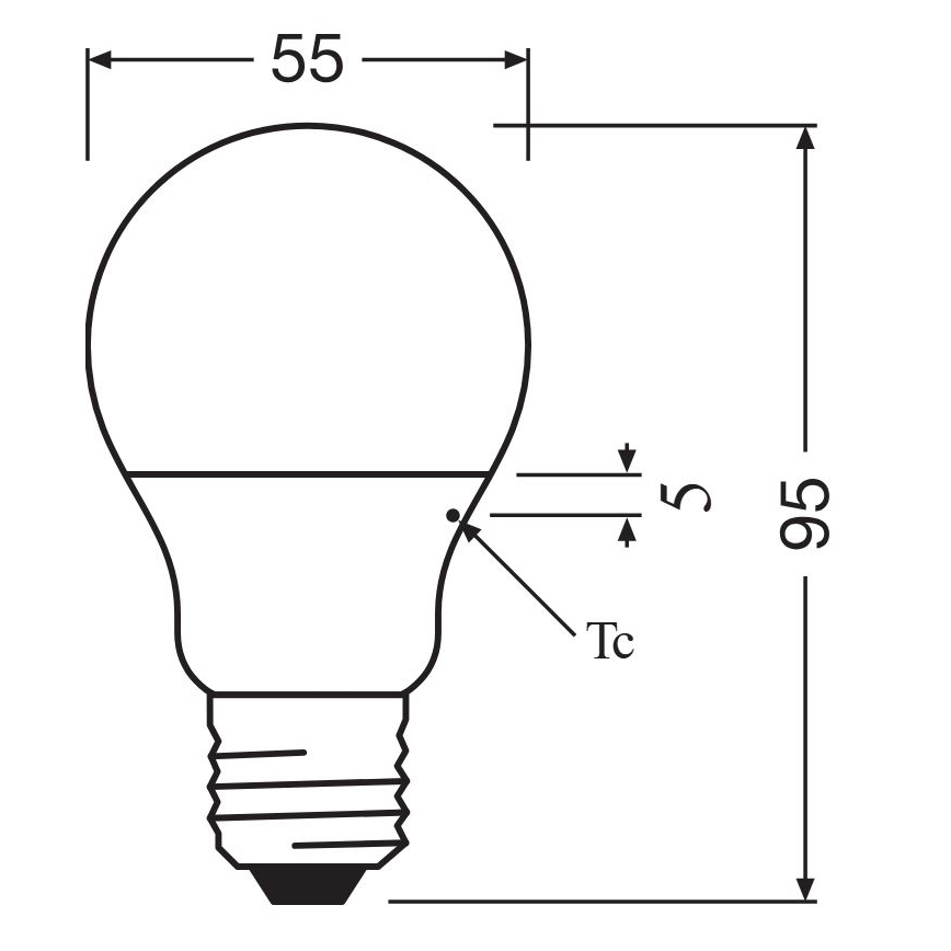 Lampadina LED A40 E27/4,9W/230V 2700K - Osram