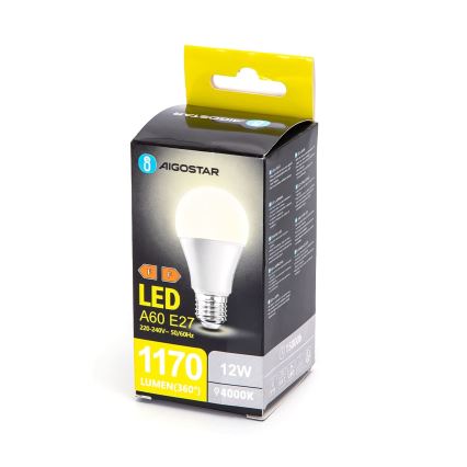 Lampadina LED A60 E27/12W/230V 4000K - Aigostar