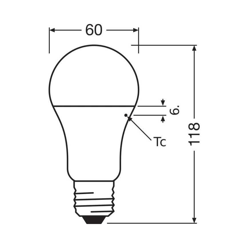 Lampadina LED A60 E27/13W/230V 3000K - Osram