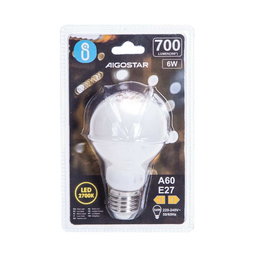 Lampadina LED A60 E27/6W/230V 330° 2700K - Aigostar