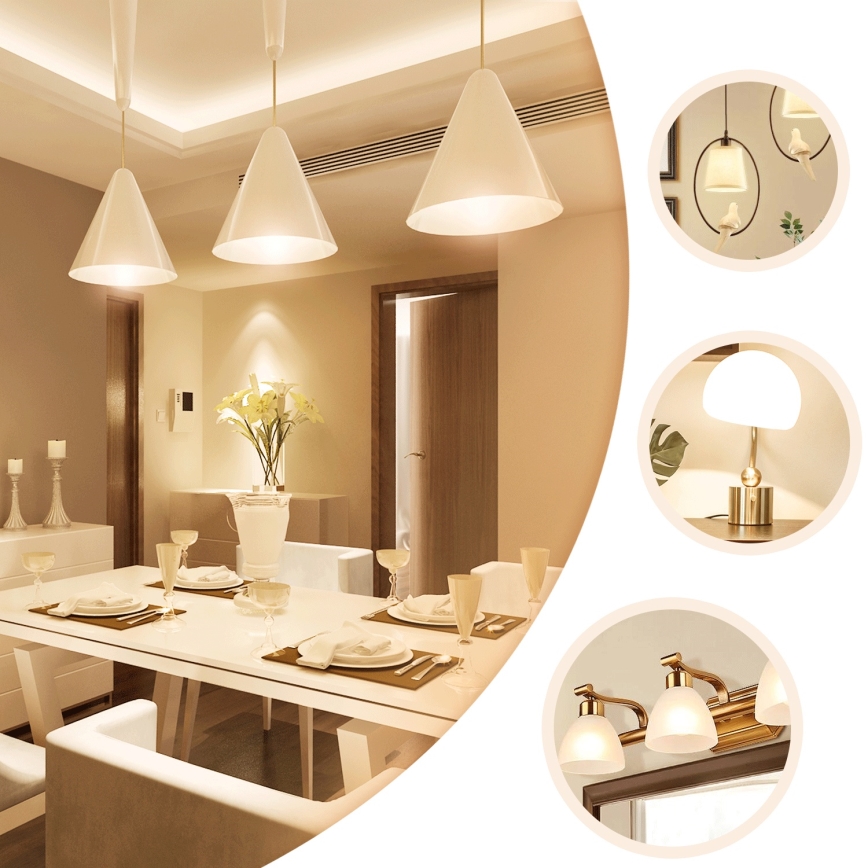 Lampadina LED A60 E27/8W/230V 330° 2700K - Aigostar