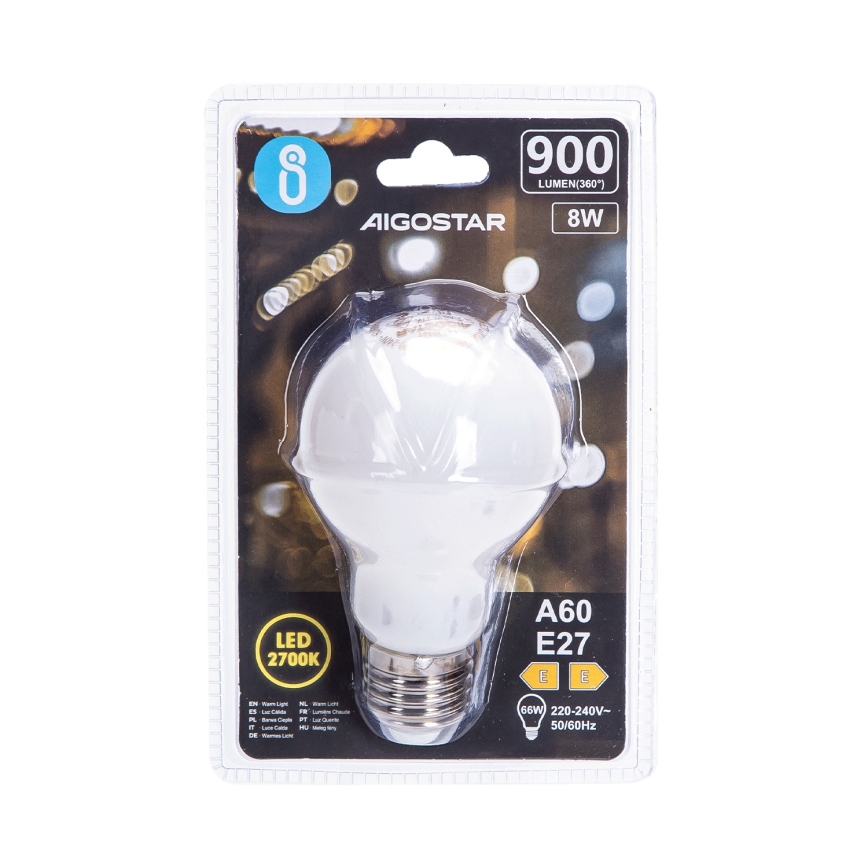 Lampadina LED A60 E27/8W/230V 330° 2700K - Aigostar