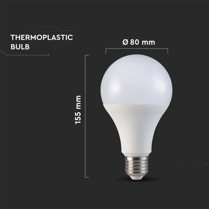 Lampadina LED A80 E27/20W/230V 6500K