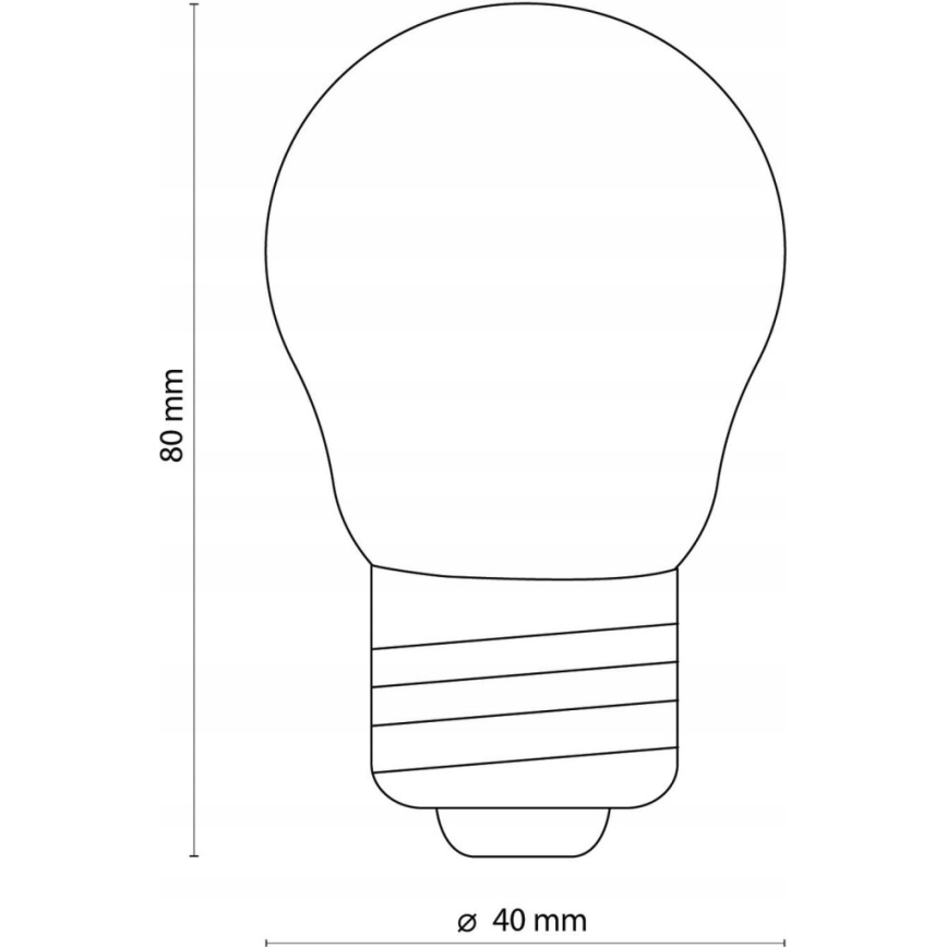 Lampadina LED AMBER G45 E27/4,5W/230V 2200K