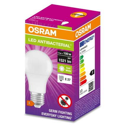 Lampadina LED Antibatterica A100 E27/13W/230V 4000K - Osram