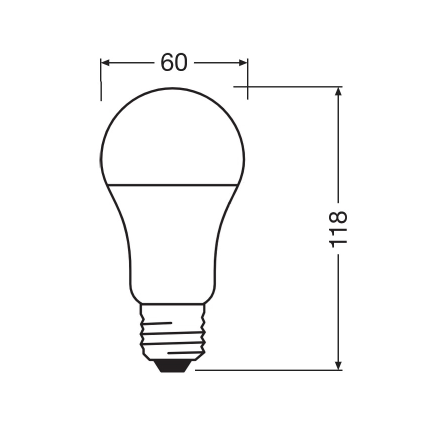 Lampadina LED Antibatterica A100 E27/13W/230V 6500K - Osram