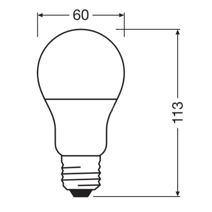 Lampadina LED Antibatterica A60 E27/8,5W/230V 2700K - Osram