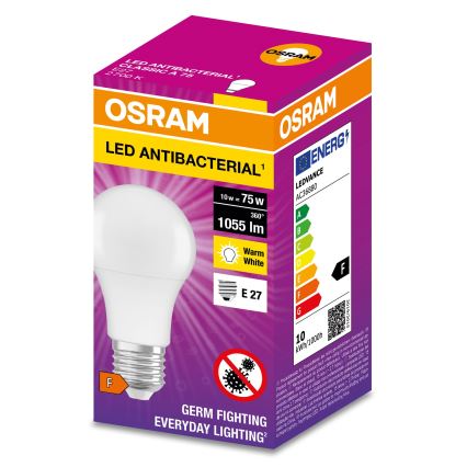 Lampadina LED Antibatterica A75 E27/10W/230V 2700K - Osram