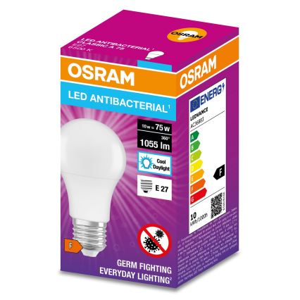 Lampadina LED Antibatterica A75 E27/10W/230V 6500K - Osram