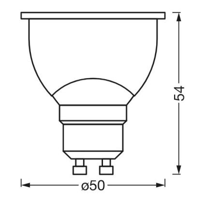 Lampadina LED antibatterica dimmerabile PAR16 GU10/4,9W/230V Wi-Fi - Ledvance