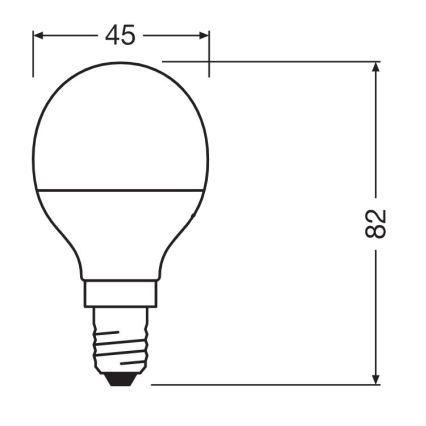 Lampadina LED Antibatterica P40 E14/4,9W/230V 2700K - Osram