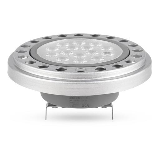 Lampadina LED AR111 G53/12W/12V 3000K argento 30°