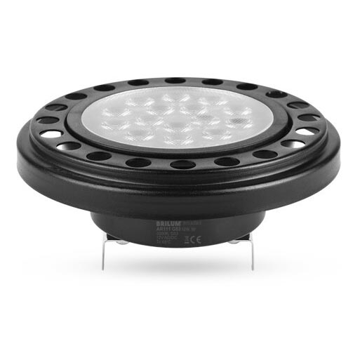 Lampadina LED AR111 G53/12W/12V 3000K nero 30°