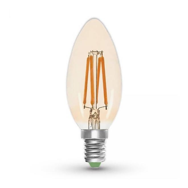 Lampadina LED CLASIC AMBER C35 E14/5W/230V 2200K -  Brilagi