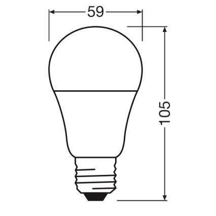 Lampadina LED CLASSIC A60 E27/8W/230V 4000K - Ledvance
