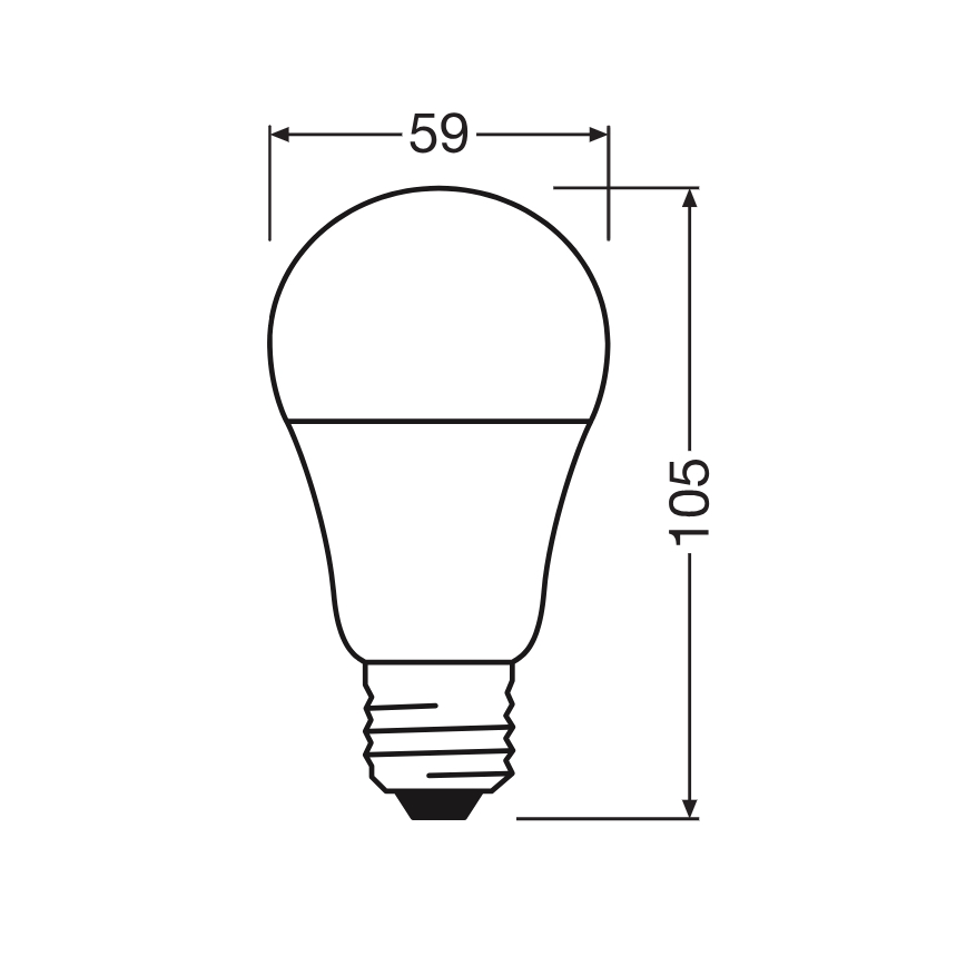 Lampadina LED CLASSIC A60 E27/8W/230V 4000K - Ledvance