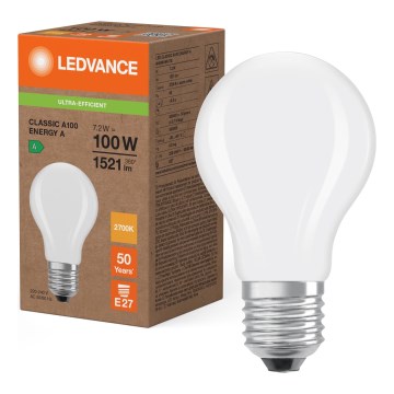 Lampadina LED CLASSIC FILAMENT A60 E27/7,2W/230V 2700K - Ledvance
