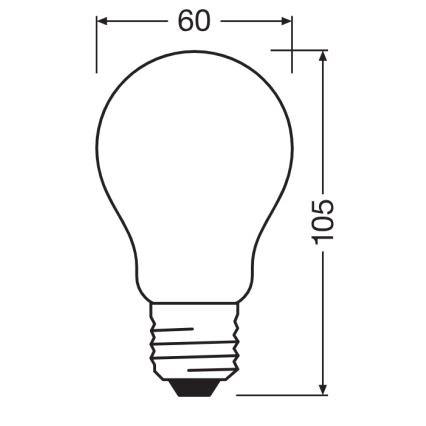 Lampadina LED CLASSIC FILAMENT A60 E27/7,2W/230V 2700K - Ledvance