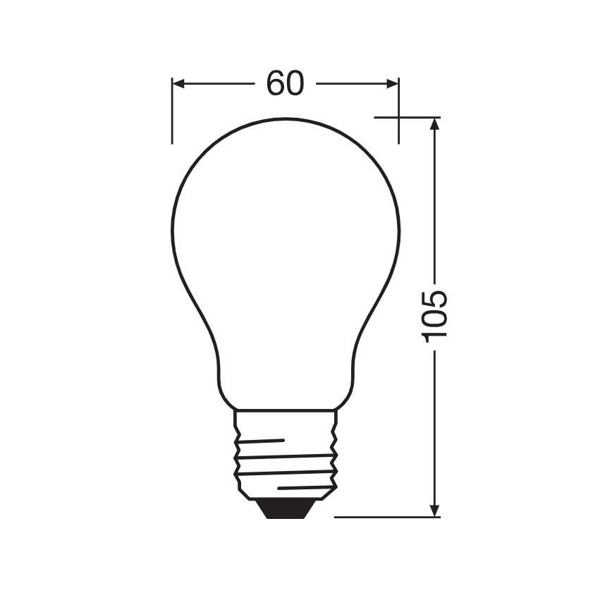 Lampadina LED CLASSIC FILAMENT A60 E27/7,2W/230V 2700K - Ledvance