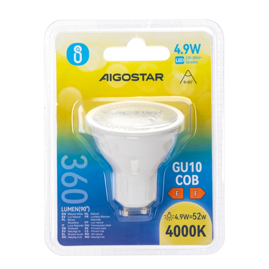 Lampadina LED COB GU10/4,9W/230V 4000K - Aigostar