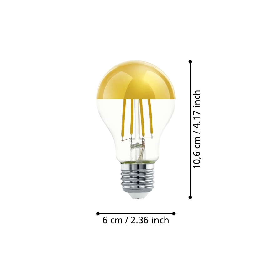 Lampadina LED con calotta sferica a specchio A60 E27/7,3W/230V 2700K - Eglo 110031