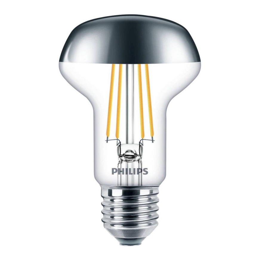 Lampadina LED con calotta sferica a specchio Philips DECO E27/4W/230V 2700K