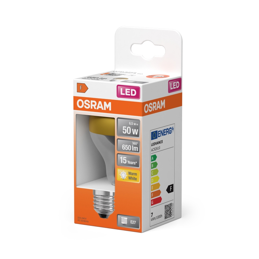 Lampadina LED con cupola specchiata FILAMENT E27/6,5W/230V 2700K dorata - Osram