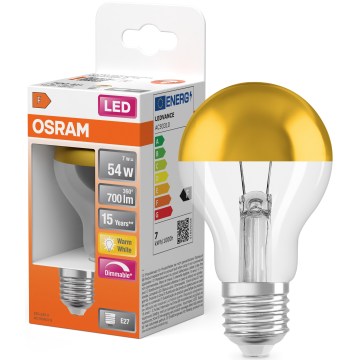 Lampadina LED con cupola specchiata SUPERSTAR E27/7W/230V 2700K dorata - Osram