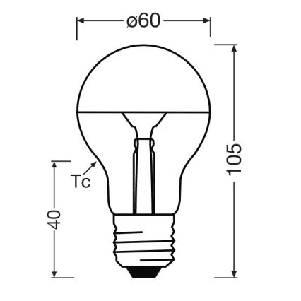 Lampadina LED con cupola specchiata SUPERSTAR E27/7W/230V 2700K dorata - Osram