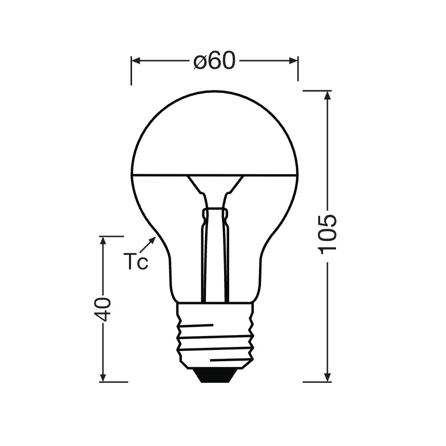 Lampadina LED con cupola specchiata SUPERSTAR E27/7W/230V 2700K dorata - Osram