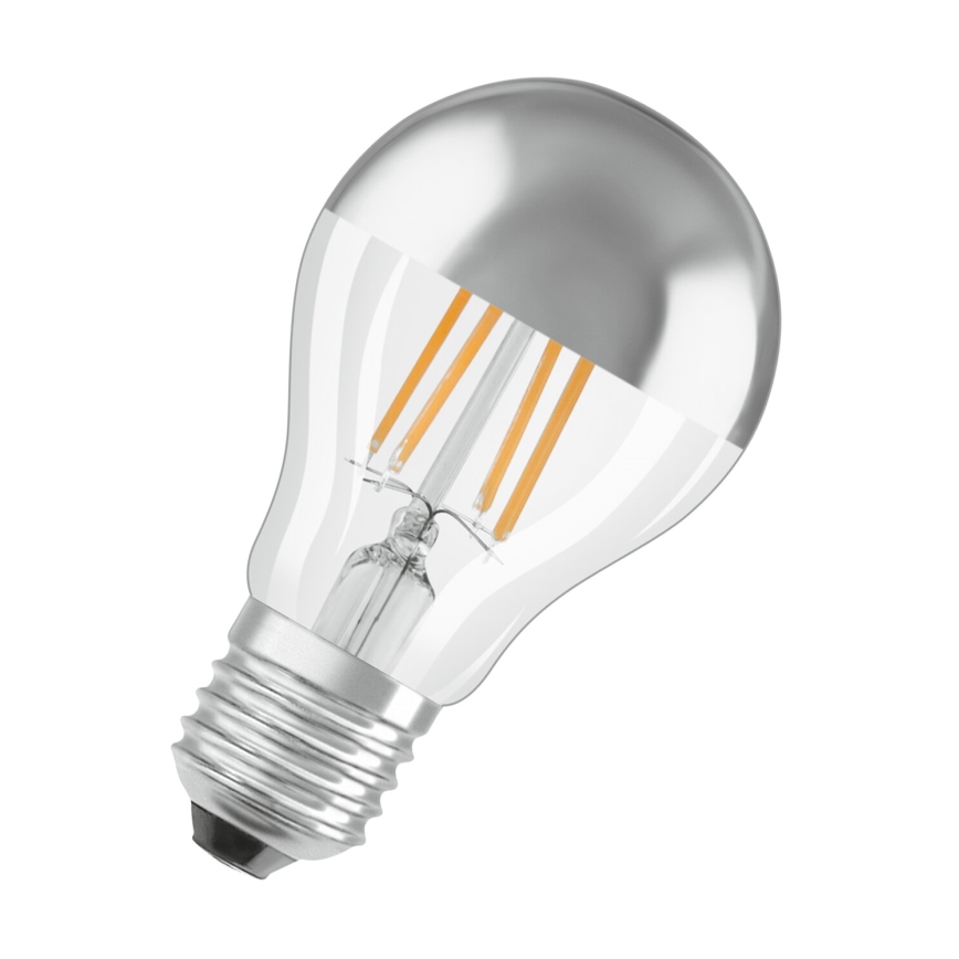 Lampadina LED con parte superiore a specchio FILAMENT E27/6,5W/230V 2700K argento- Osram