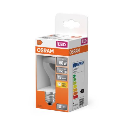 Lampadina LED con parte superiore a specchio FILAMENT E27/6,5W/230V 2700K argento- Osram