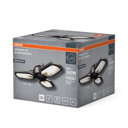 Lampadina LED con sensore HIGHBAY E27/40W/230V 4000K - Osram