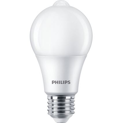 Lampadina LED con sensore Philips A60 E27/8W/230V 2700K