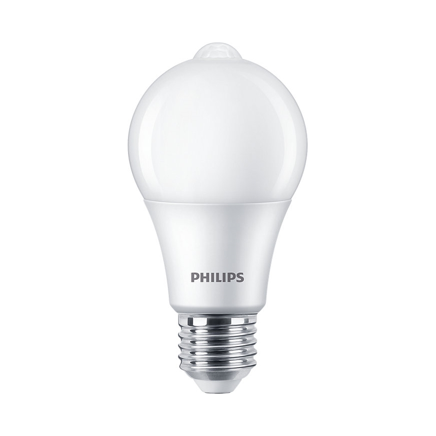 Lampadina LED con sensore Philips A60 E27/8W/230V 2700K