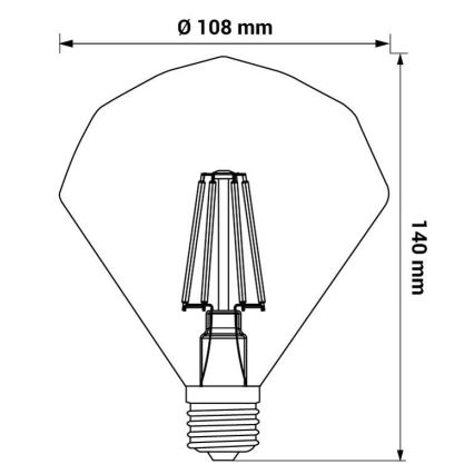 Lampadina LED CRYSTAL E27/4W/230V 2200K