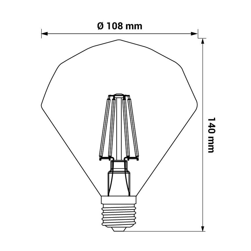 Lampadina LED CRYSTAL E27/4W/230V 2200K