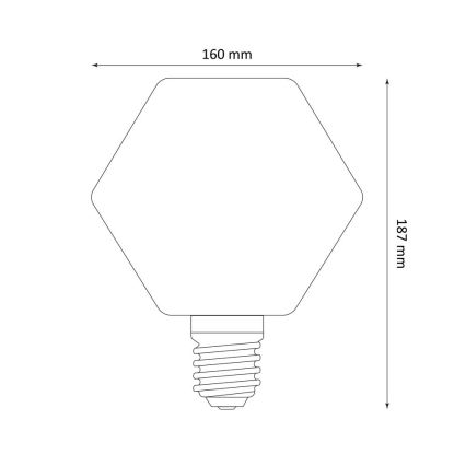 Lampadina LED DECO VINTAGE LB160 E27/4W/230V 1800K