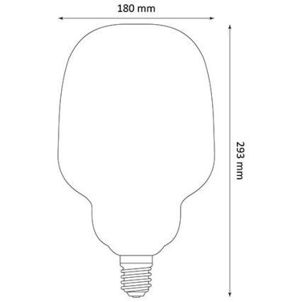 Lampadina LED DECO VINTAGE S180 E27/4W/230V 1800K