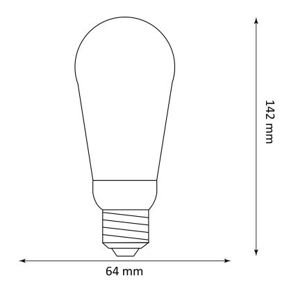 Lampadina LED DECO VINTAGE ST64 E27/3,5W/230V 1800K