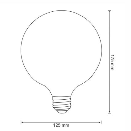 Lampadina LED decorativa E27/4W/230V 125x180mm 2200K