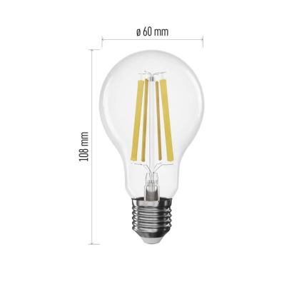 Lampadina LED dimmerabile a filamento A60 E27/11W/230V 4000K